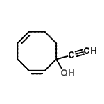 CAS 登录号：151859-94-8， (2Z,5Z)-1-乙炔基-2,5-环辛四烯并二烯-1-醇