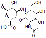 CAS 登录号：156881-25-3， (2S,3S,4R,5R,6R)-3-[(2S,3R,4R,5S,6R)-3-乙酰氨基-4,5-二羟基-6-(羟基甲基)四氢吡喃-2-基]氧基-4,5-二羟基-6-甲氧基四氢吡喃-2-羧酸