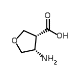 CAS 登录号：164916-44-3， (3R,4S)-4-氨基四氢-3-呋喃羧酸