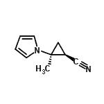 CAS 登录号：165059-78-9， (1R,2S)-2-甲基-2-(1H-吡咯-1-基)环丙烷甲腈