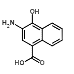 CAS 登录号：165185-23-9， 3-氨基-4-羟基-1-萘甲酸