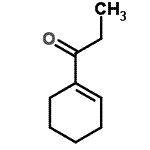 CAS 登录号：1655-03-4， 1-(1-环己烯-1-基)-1-丙酮