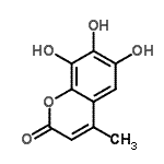 CAS 登录号：16574-14-4， 6,7,8-三羟基-4-甲基-2H-苯并吡喃-2-酮