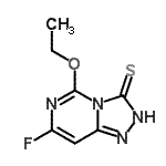 CAS 登录号：166524-68-1， 5-乙氧基-7-氟[1,2,4]三唑并[4,3-c]嘧啶-3(2H)-硫酮