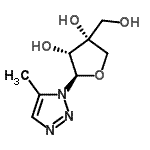CAS 登录号:167030-66-2, (2R,3R,4R)-4-(羟基甲基)-2-(5-甲基-1H-1,2,3-三唑-1-基)四氢-3,4-呋喃二醇