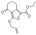 CAS 登录号：172516-32-4， 4,5,6,7-四氢-4-氧代-3-(2-丙烯-1-基硫代)-苯并[c]噻吩-1-羧酸乙酯