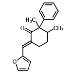 CAS 登录号：17429-57-1， (6E)-6-(2-呋喃基亚甲基)-2,3-二甲基-2-苯基环己酮