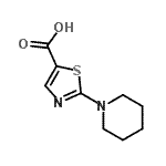CAS 登录号：180403-13-8， 2-(1-哌啶基)-1,3-噻唑-5-羧酸