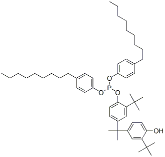 CAS 登录号：20227-53-6， 2-(叔-丁基)-4-[1-[3-(叔-丁基)-4-羟基苯基]-1-甲基乙基]苯基二(4-壬基苯基)亚磷酸酯