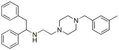 CAS 登录号：23892-51-5， 1-[2-[(1,2-二苯基乙基)氨基]乙基]-4-(3-甲基苄基)哌嗪