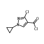 CAS 登录号：243120-24-3， 3-氯-1-环丙基-1H-吡唑-4-甲酰氯