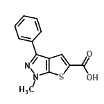 CAS 登录号：25252-47-5， 1-甲基-3-苯基-1H-噻吩并[2,3-c]吡唑-5-羧酸