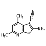 CAS 登录号：253326-34-0， 2-氨基-4,6-二甲基噻吩并[2,3-b]吡啶-3-甲腈
