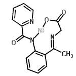 CAS 登录号：264921-97-3， (7E)-8-甲基-2-(吡啶-2-羰基)-4-氧杂-2,7-二氮杂-3lambda<sup>2</sup>-镍a双环[7.4.0]十三-1(9),7,10,12-四烯-5-酮