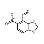 CAS 登录号：28310-13-6， 5-硝基-1,3-苯并二氧戊环-4-甲醛