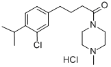 CAS 登录号:32808-60-9, 4-(3-氯-4-丙-2-基苯基)-1-(4-甲基哌嗪-1-基)丁烷-1-酮盐酸盐