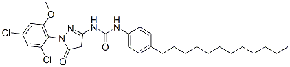 CAS 登录号：33008-68-3， 3-[1-(2,4-二氯-6-甲氧基苯基)-5-氧代-4H-吡唑-3-基]-1-(4-十二烷基苯基)脲