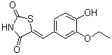 CAS 登录号：331003-75-9， (5Z)-5-(3-乙氧基-4-羟基苄亚基)-1,3-噻唑烷-2,4-二酮