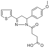 CAS 登录号：332390-97-3， 4-[5-(4-甲氧基-苯基)-3-噻吩-2-基-4,5-二氢-吡唑-1-基]-4-氧代-丁酸