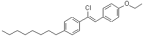 CAS 登录号:33468-15-4, 反式-4-辛基-alpha-氯-4'-乙氧基二苯乙烯