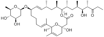 CAS 登录号：33538-72-6， (1R,6R,8R,9Z,11R,15Z,17R)-11-[(2S,4R,5S,6R)-4,5-二羟基-6-甲基四氢吡喃-2-基]氧基-1-羟基-5-[(4R,5S,6S)-5-羟基-4,6-二甲基-7-氧代壬-2-基]-6,8,16,18-四甲基-4,21-二氧杂双环[15.3.1]二十一碳-9,15,18-三烯-3-酮