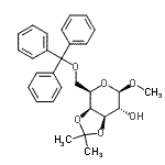 CAS 登录号:34698-24-3, 甲基3,4-O-异亚丙基-6-O-三苯甲基-beta-D-吡喃半乳糖苷