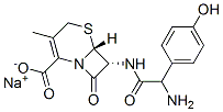 CAS 登录号：42284-83-3， [6R-[6alpha,7beta(R*)]]-7-[氨基(4-羟基苯基)乙酰氨基]-3-甲基-8-氧代-5-硫杂-1-氮杂双环[4.2.0]辛-2-烯-2-羧酸钠