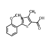CAS 登录号：472805-74-6， 2-(2-甲氧基苯基)-4-甲基-1,3-噻唑-5-羧酸