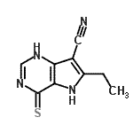 CAS 登录号：473998-07-1， 6-乙基-4-硫代-4,5-二氢-1H-吡咯并[3,2-d]嘧啶-7-甲腈