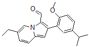 CAS 登录号:4968-48-3, 6-乙基-2-(5-异丙基-2-甲氧基苯基)-3-吲哚嗪甲醛
