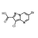 CAS 登录号：499190-16-8， 6-溴-3-氯吡唑并[1,5-a]嘧啶-2-羧酸