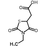 CAS 登录号：499199-10-9， (3-乙基-2,4-二氧代-1,3-噻唑烷-5-基)乙酸
