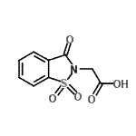 CAS 登录号：52188-11-1， (1,1-二氧代-3-氧代-1,2-苯并噻唑-2(3H)-基)乙酸
