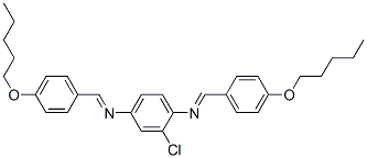 CAS 登录号：57134-16-4， 2-氯-N,N'-二[[4-(戊氧基)苯基]亚甲基]-1,4-苯二胺