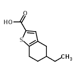 CAS 登录号：590355-40-1， 5-乙基-4,5,6,7-四氢-1-苯并噻吩-2-羧酸