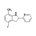 CAS 登录号：595545-06-5， 4-氟-7-甲基-2-(2-吡啶基)吲哚啉