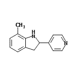 CAS 登录号：595547-36-7， 7-甲基-2-(4-吡啶基)吲哚啉
