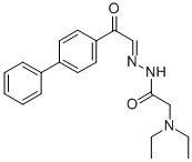 CAS 登录号:5956-92-3, N,N-二乙基甘氨酸 (4-苯基苯甲酰甲亚基)酰肼