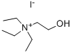CAS 登录号：5957-17-5， (2-羟基乙基)三乙基铵碘化物