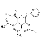 CAS 登录号:62812-42-4, 甲基(2S,3S,4S,5R,6S)-3,4,5-三乙酰氧基-6-苯基硫基-四氢吡喃-2-羧酸酯