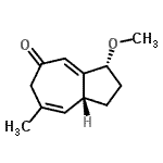 CAS 登录号：628317-32-8， (3R,8aR)-3-甲氧基-7-甲基-2,3,6,8a-四氢-5(1H)-薁酮