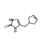 CAS 登录号：628730-30-3， 4-(3-环戊烯-1-基甲基)-1,3-二氢-2H-咪唑-2-硫酮