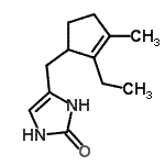 CAS 登录号：628731-42-0， 4-[(2-乙基-3-甲基-2-环戊烯-1-基)甲基]-1,3-二氢-2H-咪唑-2-酮