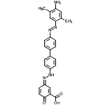 CAS 登录号：6330-90-1， (3Z)-3-({4'-[(E)-(4-氨基-2,5-二甲基苯基)偶氮]-4-联苯基}亚肼基)-6-氧代-1,4-环己二烯-1-羧酸