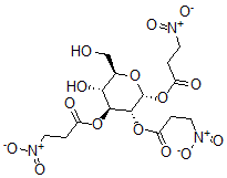 CAS 登录号:63368-43-4, 1-O,2-O,3-O-三(3-硝基丙酰基)-alpha-D-吡喃葡萄糖