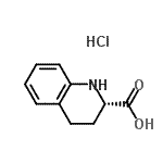 CAS 登录号:63430-98-8, (2S)-1,2,3,4-四氢-2-喹啉羧酸盐酸盐(1:1)