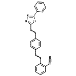 CAS 登录号：63443-08-3， 2-(2-{4-[2-(5-苯基-1,3,4-恶二唑-2-基)乙烯基]苯基}乙烯基)苯甲腈