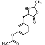 CAS 登录号：66866-71-5， 3-[(2-甲基-5-氧代-1,3-恶唑烷-4-亚基)甲基]苯基乙酸酯