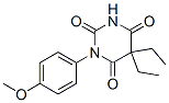 CAS 登录号:66940-92-9, 5,5-二乙基-1-(4-甲氧基苯基)-2,4,6(1H,3H,5H)-嘧啶三酮