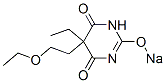 CAS 登录号:66941-22-8, 5-(2-乙氧基乙基)-5-乙基-2-钠氧基-4,6(1H,5H)-嘧啶二酮
